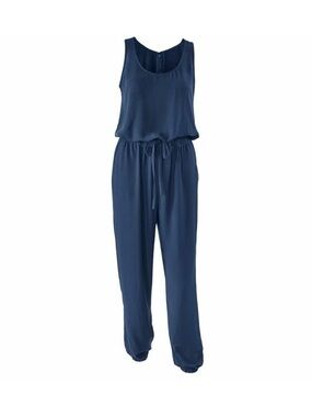 CAbi French Navy Drawstring Jumpsuit Style 303 size S